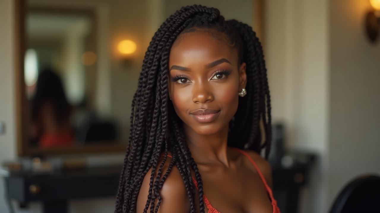 Professional braided hairstyle for special events and emergencies in Fredericksburg VA