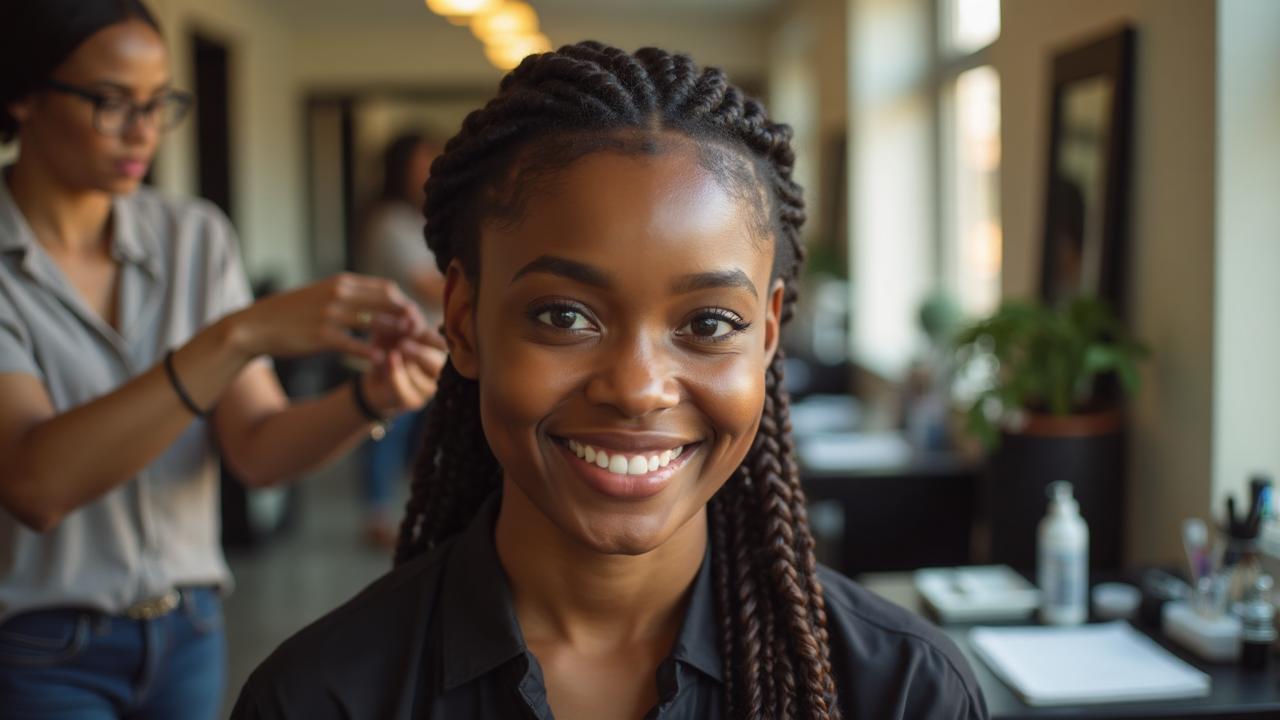 Walk-in hair braiding service welcoming clients in Fredericksburg VA salon